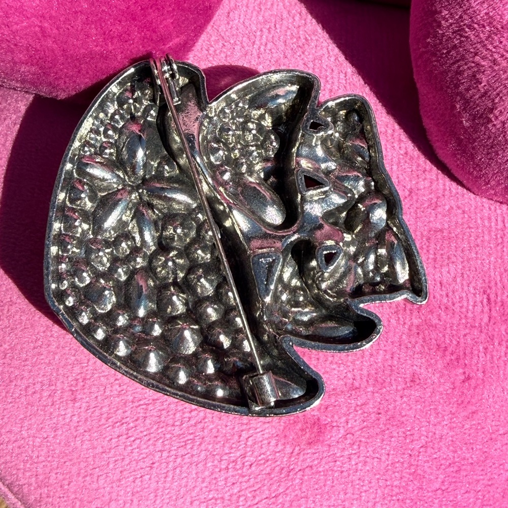 NEW! Mushroom Colorful Crystal Rhinestone Large Brooch - Picture 5 of 8